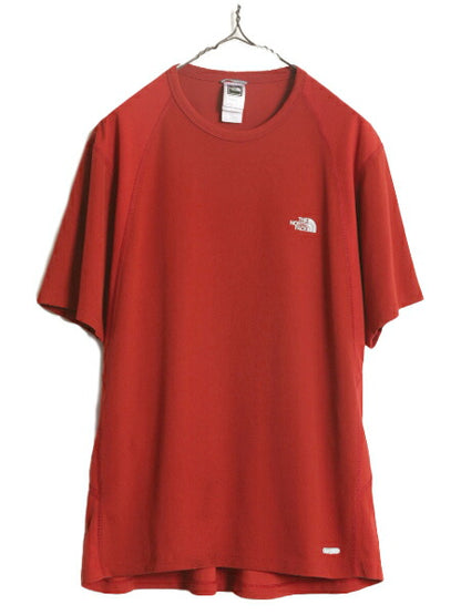 ノースフェイス ストレッチ 半袖 Tシャツ メンズ XL 古着 The North Face vaperwick アウトドア ベースレイヤー 大きいサイズ ワンポイント