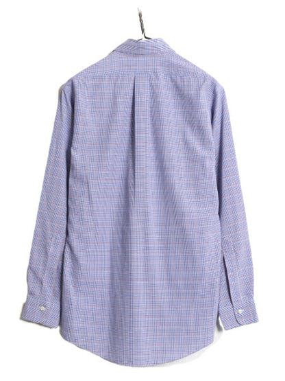 ブルックスブラザーズ チェック ボタンダウン 長袖 シャツ メンズ S 程 古着 Brooks Brothers ピマ コットン ノーアイロン スリム フィット