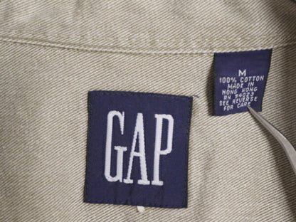 90s OLD GAP カラー デニム 長袖 ボタンダウン シャツ メンズ М / 90年代 オールド ギャップ ヘビーウェイト コットン 長袖シャツ 紺タグ