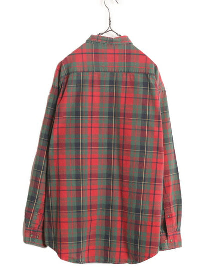 00s OLD GAP チェック 長袖 シャツ メンズ L / 古着 00年代 オールド ギャップ コットン 長袖シャツ ポケット付き マルチカラー カジュアル