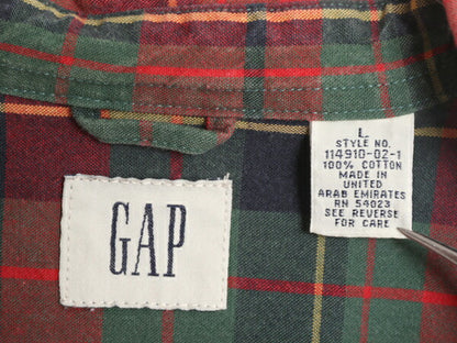 00s OLD GAP チェック 長袖 シャツ メンズ L / 古着 00年代 オールド ギャップ コットン 長袖シャツ ポケット付き マルチカラー カジュアル
