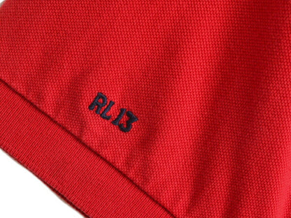00s ポロベア ポロ ラルフローレン 鹿の子 半袖 ポロシャツ メンズ XL 古着 00年代 オールド 半袖シャツ ワンポイント キャラクター レッド