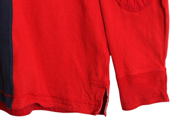 90s ポロ ラルフローレン 長袖 ラガーシャツ メンズ L / 古着 オールド ラグビーシャツ 長袖シャツ ワンポイント ヘビーウェイト ツートン