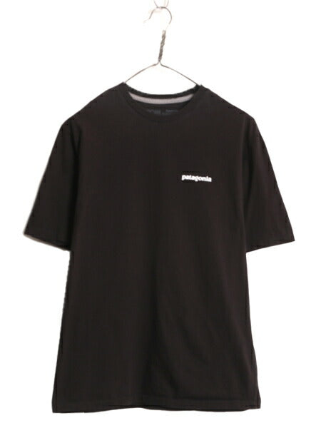 21年製 パタゴニア 両面 プリント 半袖 Tシャツ メンズ XS / 古着 Patagonia アウトドア フィッツロイ P-6 バックプリント ボックスロゴ 黒