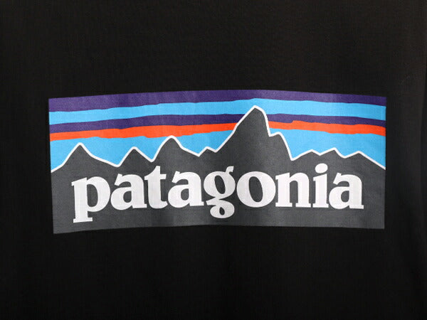 21年製 パタゴニア 両面 プリント 半袖 Tシャツ メンズ XS / 古着 Patagonia アウトドア フィッツロイ P-6 バックプリント ボックスロゴ 黒