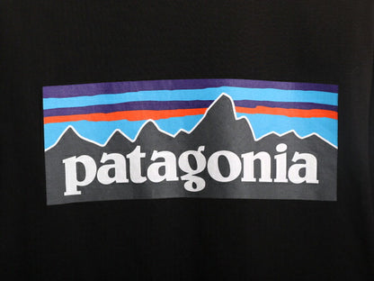 21年製 パタゴニア 両面 プリント 半袖 Tシャツ メンズ XS / 古着 Patagonia アウトドア フィッツロイ P-6 バックプリント ボックスロゴ 黒