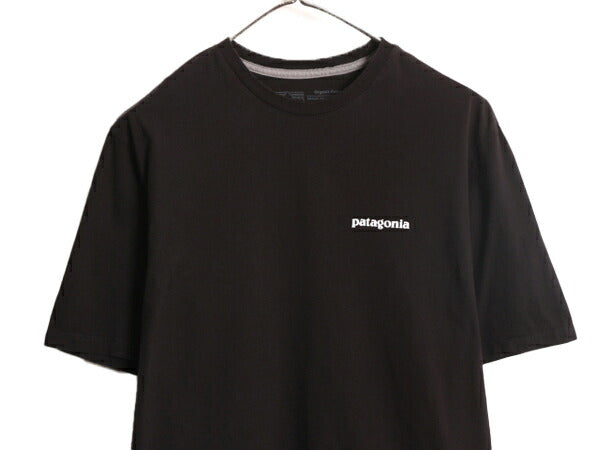 21年製 パタゴニア 両面 プリント 半袖 Tシャツ メンズ XS / 古着 Patagonia アウトドア フィッツロイ P-6 バックプリント ボックスロゴ 黒