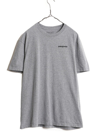 16年製 パタゴニア 両面 プリント 半袖 Tシャツ メンズ М / 古着 Patagonia アウトドア フィッツロイ P6 バックプリント ボックスロゴ 灰