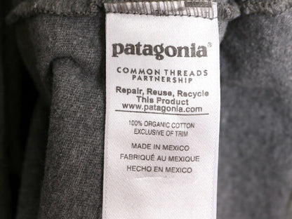 16年製 パタゴニア 両面 プリント 半袖 Tシャツ メンズ М / 古着 Patagonia アウトドア フィッツロイ P6 バックプリント ボックスロゴ 灰