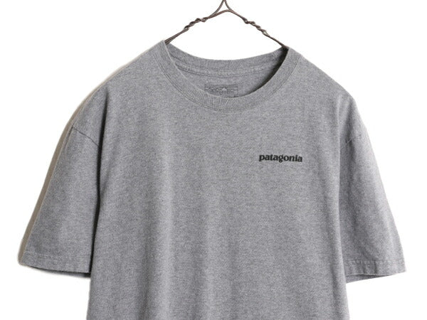 16年製 パタゴニア 両面 プリント 半袖 Tシャツ メンズ М / 古着 Patagonia アウトドア フィッツロイ P6 バックプリント ボックスロゴ 灰