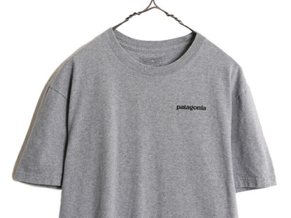 16年製 パタゴニア 両面 プリント 半袖 Tシャツ メンズ М / 古着 Patagonia アウトドア フィッツロイ P6 バックプリント ボックスロゴ 灰