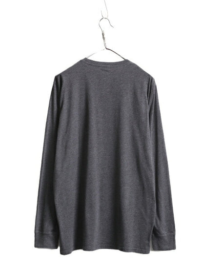ノースフェイス プリント 長袖 Tシャツ メンズ L / 古着 The North Face アウトドア クルーネック ロングスリーブ プリントT ロンT グレー