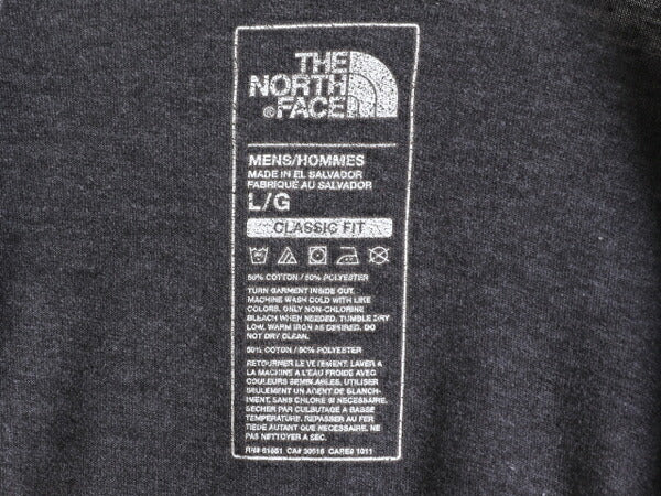 ノースフェイス プリント 長袖 Tシャツ メンズ L / 古着 The North Face アウトドア クルーネック ロングスリーブ プリントT ロンT グレー