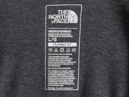 ノースフェイス プリント 長袖 Tシャツ メンズ L / 古着 The North Face アウトドア クルーネック ロングスリーブ プリントT ロンT グレー