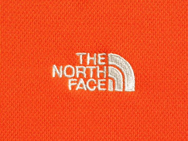 ノースフェイス 半袖 ポロシャツ メンズ L / The North Face アウトドア 半袖シャツ ストレッチ ワンポイント ボックス オレンジ ロゴ刺繍