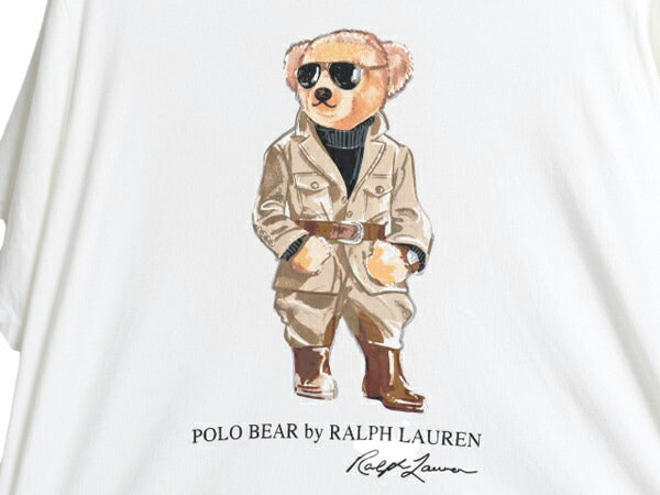 ポロベア ポロ ラルフローレン プリント 半袖 Tシャツ メンズ XXL 白 キャラクター クルーネック シングルステッチ 大きいサイズ ホワイト