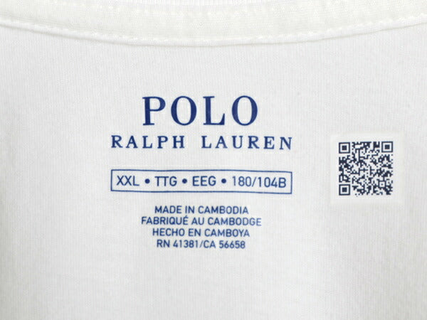 ポロベア ポロ ラルフローレン プリント 半袖 Tシャツ メンズ XXL 白 キャラクター クルーネック シングルステッチ 大きいサイズ ホワイト