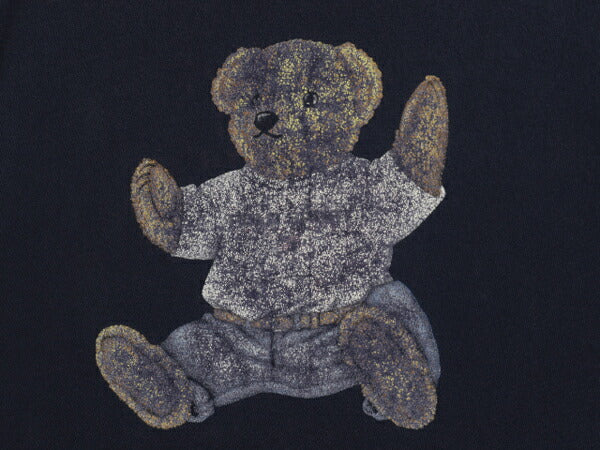 90s ポロベア ポロスポーツ ラルフローレン プリント 半袖 Tシャツ メンズ XL / 古着 オールド キャラクター クルーネック 紺 大きいサイズ
