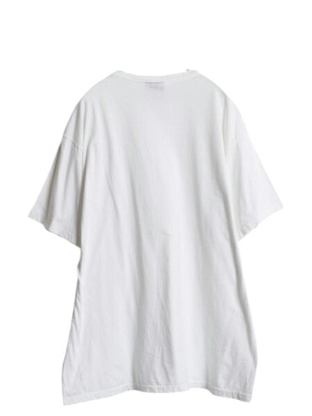 90s USA製 ポロスポーツ ラルフローレン ポケット付き プリント 半袖 Tシャツ メンズ L / オールド 星条旗 ロゴ シングルステッチ ポケT 白