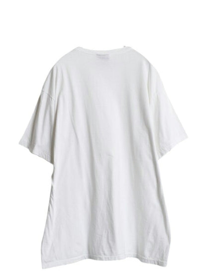 90s USA製 ポロスポーツ ラルフローレン ポケット付き プリント 半袖 Tシャツ メンズ L / オールド 星条旗 ロゴ シングルステッチ ポケT 白