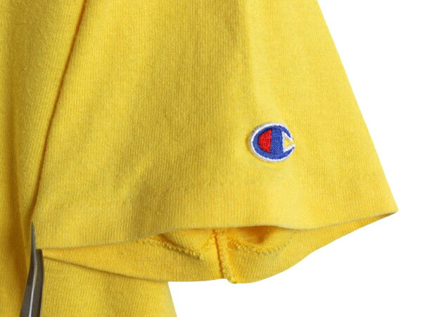 80s USA製 チャンピオン 半袖 Tシャツ メンズ М 小さめ S 程/ ヴィンテージ 100% コットン ワンポイント ヘビーウェイト スクリプト ロゴ
