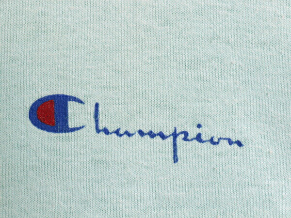80s USA製 チャンピオン 半袖 Tシャツ レディース S / ヴィンテージ 100% コットン ワンポイント ヘビーウェイト 目付き スクリプト ロゴ