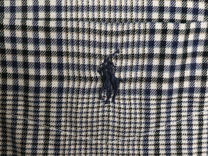 90s ラルフローレン ゴルフ チェック 長袖 ボタンダウン シャツ メンズ L / 90年代 オールド POLO GOLF TILDEN ポロ コットン ワンポイント