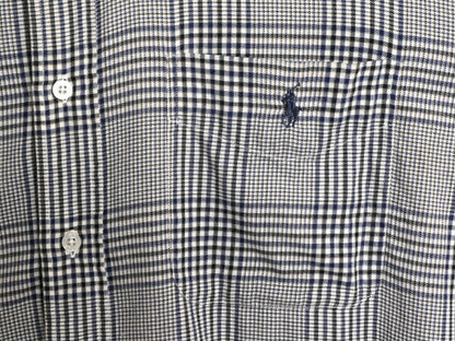 90s ラルフローレン ゴルフ チェック 長袖 ボタンダウン シャツ メンズ L / 90年代 オールド POLO GOLF TILDEN ポロ コットン ワンポイント