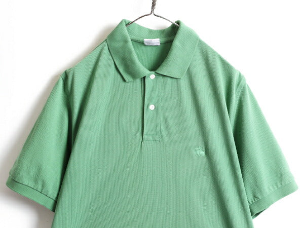 ■ ブルックスブラザーズ 鹿の子 半袖 ポロシャツ メンズ M / 古着 Brooks Brothers 半袖シャツ ワンポイント ロゴ刺繍 ライト グリーン 緑