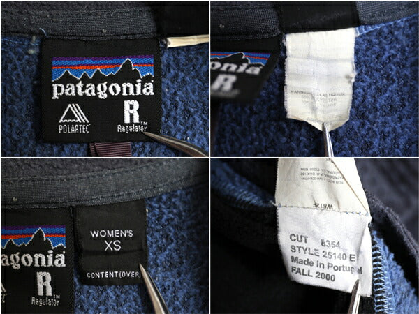 00s パタゴニア R2 フリース ジャケット レディース XS 古着 00年製 オールド Patagonia アウトドア フルジップ レギュレーター ツートン