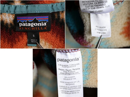 パタゴニア 総柄 ライトウェイト シンチラ スナップT レディース S / 16年製 古着 PATAGONIA フリース プルオーバー ジャケット ネイティブ