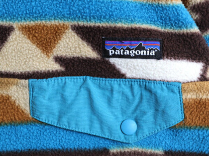 パタゴニア 総柄 ライトウェイト シンチラ スナップT レディース М 古着 14年製 PATAGONIA ネイティブ フリース プルオーバー ジャケット