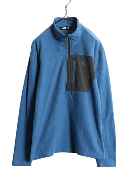 ノースフェイス TECH 100 フリース 長袖 Tシャツ メンズ S / The North face アウトドア ハイネック ロンT インナー ツートン 胸ポケット