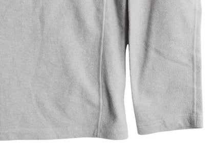 ノースフェイス 長袖 フリース Tシャツ メンズ L ロンT ハイネック ハーフジップ プルオーバー アウトドア 薄手 ツートン ワンポイント 灰