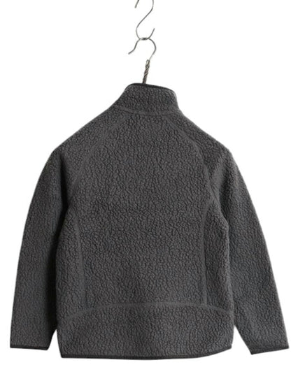 パタゴニア レトロ パイル ジャケット キッズ S 130cm 程/ 21年製 PATAGONIA アウトドア ボア フリース ブルゾン ハイネック 子供用 グレー