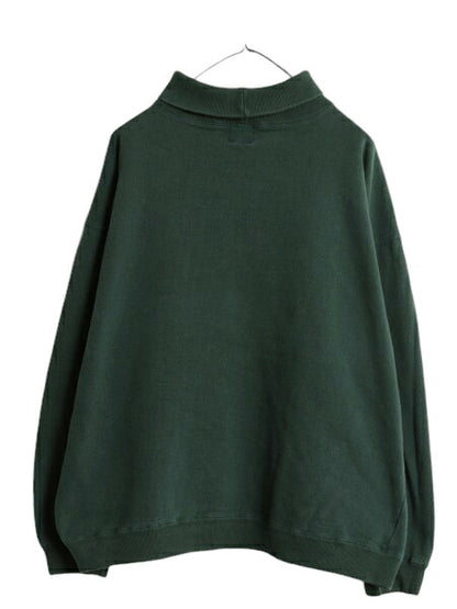 90s OLD GAP タートルネック 無地 スウェット メンズ レディース XL / 古着 90年代 オールド ギャップ 前V トレーナー ヘビーウエイト 緑