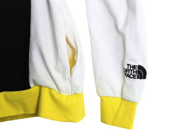 ノースフェイス ロゴ 切替 スウェット フード パーカー メンズ М 古着 The North Face プルオーバー トレーナー アウトドア ワンポイント