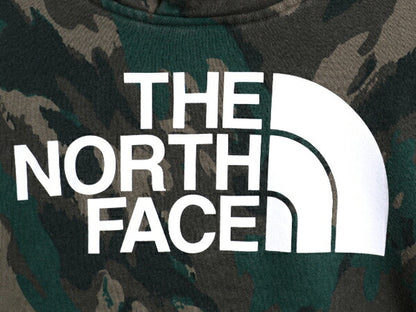 ノースフェイス 迷彩 総柄 ロゴ プリント スウェット フード パーカー キッズ L レディース XS 程/ 古着 The North Face 裏起毛 トレーナー