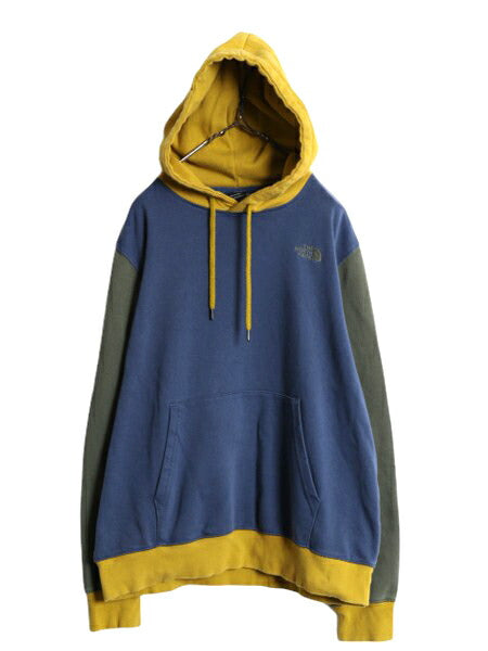 ノースフェイス スウェット フード パーカー メンズ L 古着 The North Face 裏起毛 トレーナー プルオーバー クレイジー 3色 ワンポイント