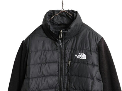 US企画 ノースフェイス デナリ ダウン ジャケット レディース S / The North Face DENALI DOWN 550フィル フリース ナイロン ブルゾン 黒