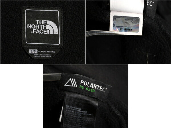ノースフェイス デナリ ジャケット レディース L 古着 The North Face DENALI アウトドア フリース ナイロン ブルゾン フルジップ ブラック