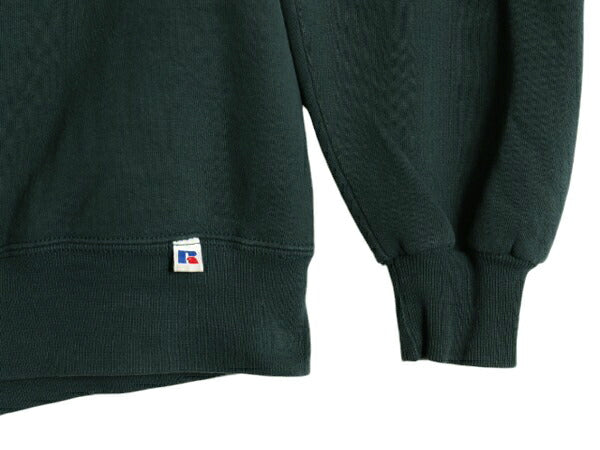90s USA製 ラッセル 無地 スウェット メンズ レディース L / 古着 90年代 オールド RUSSELL トレーナー 前V 裏起毛 スエット クルーネック