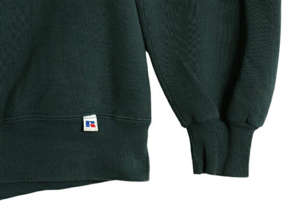 90s USA製 ラッセル 無地 スウェット メンズ レディース L / 古着 90年代 オールド RUSSELL トレーナー 前V 裏起毛 スエット クルーネック