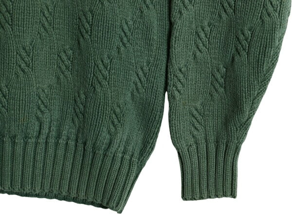 90s OLD GAP コットン ケーブル ニット セーター メンズ XL / オールド ギャップ ヘビーウェイト 無地 モックネック 大きいサイズ 旧タグ