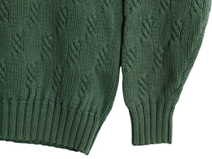 90s OLD GAP コットン ケーブル ニット セーター メンズ XL / オールド ギャップ ヘビーウェイト 無地 モックネック 大きいサイズ 旧タグ