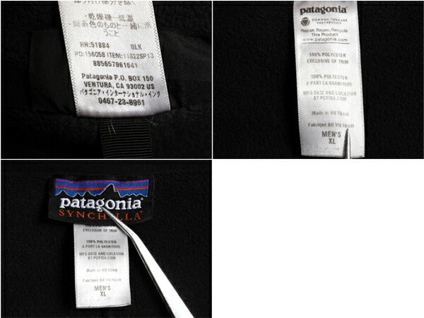 13年製 パタゴニア マイクロ シンチラ フリース ジャケット メンズ XL 古着 PATAGONIA アウトドア ジャケット フルジップ 大きいサイズ 黒