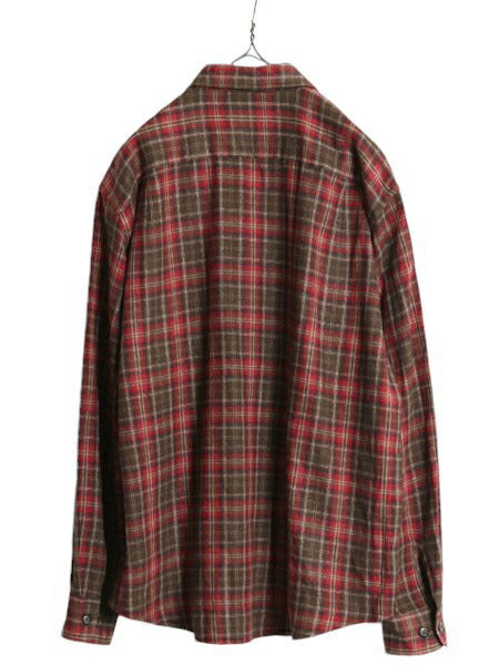 00s OLD GAP チェック 長袖 シャツ メンズ L 古着 00年代 旧タグ オールド ギャップ ウール 混 ポケット付き マルチカラー 長袖シャツ ネル