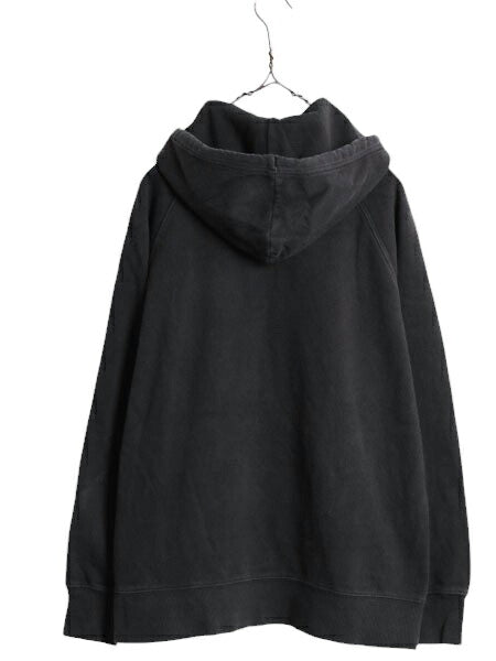 US企画 ノースフェイス プリント スウェット フード パーカー レディース M 程/ The North Face プルオーバー 裏起毛 トレーナー ブラック