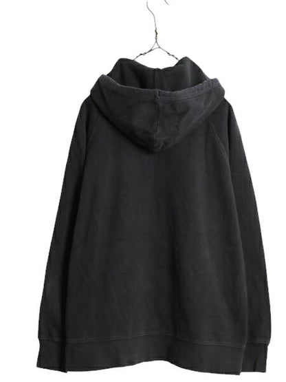 US企画 ノースフェイス プリント スウェット フード パーカー レディース M 程/ The North Face プルオーバー 裏起毛 トレーナー ブラック