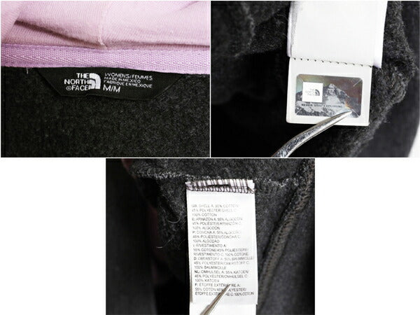 ノースフェイス プリント スウェット フード パーカー レディース М The North Face プルオーバー 裏起毛 トレーナー アウトドア ツートン